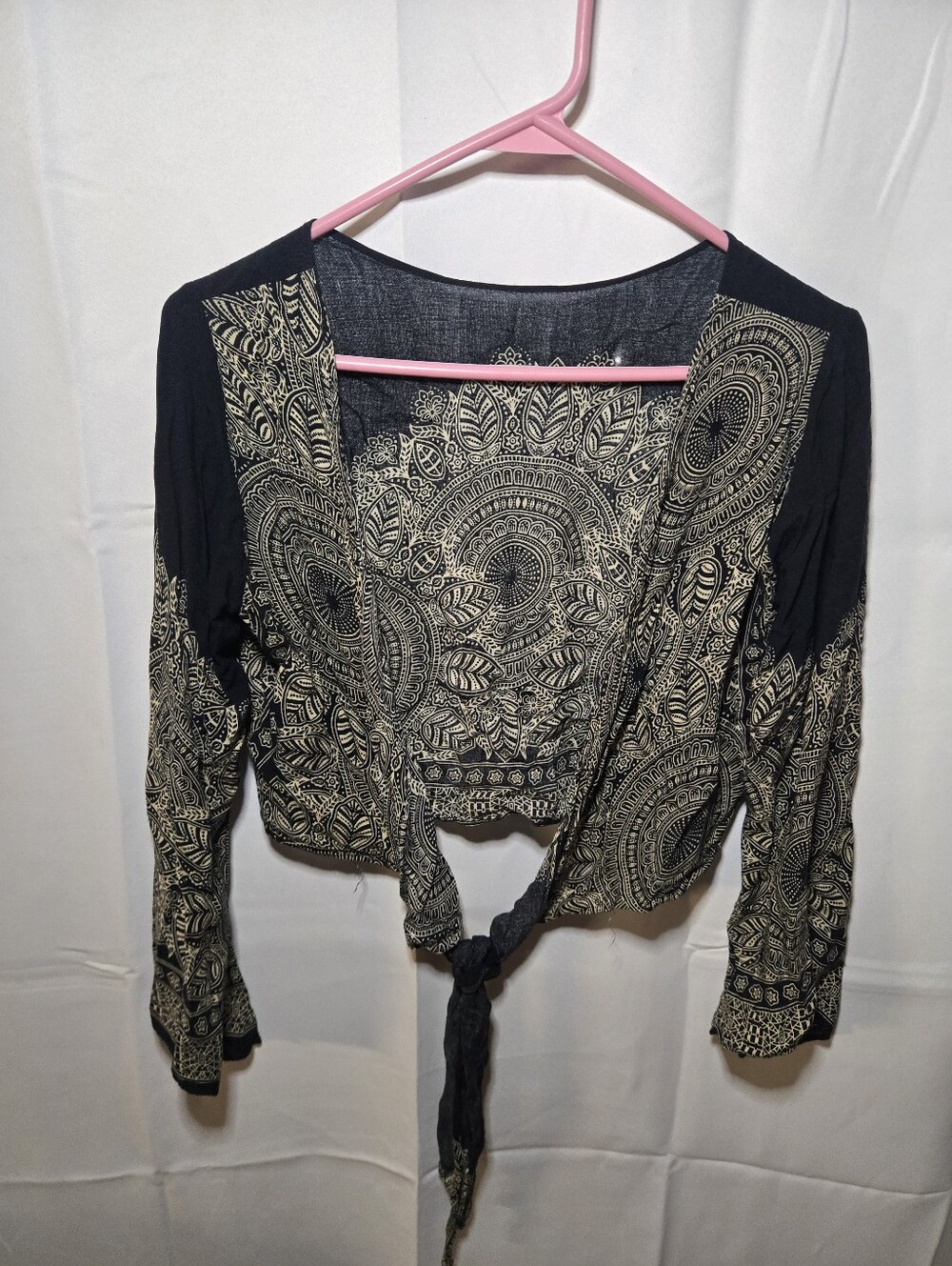 Printed Tie-Front Women's Cover Up